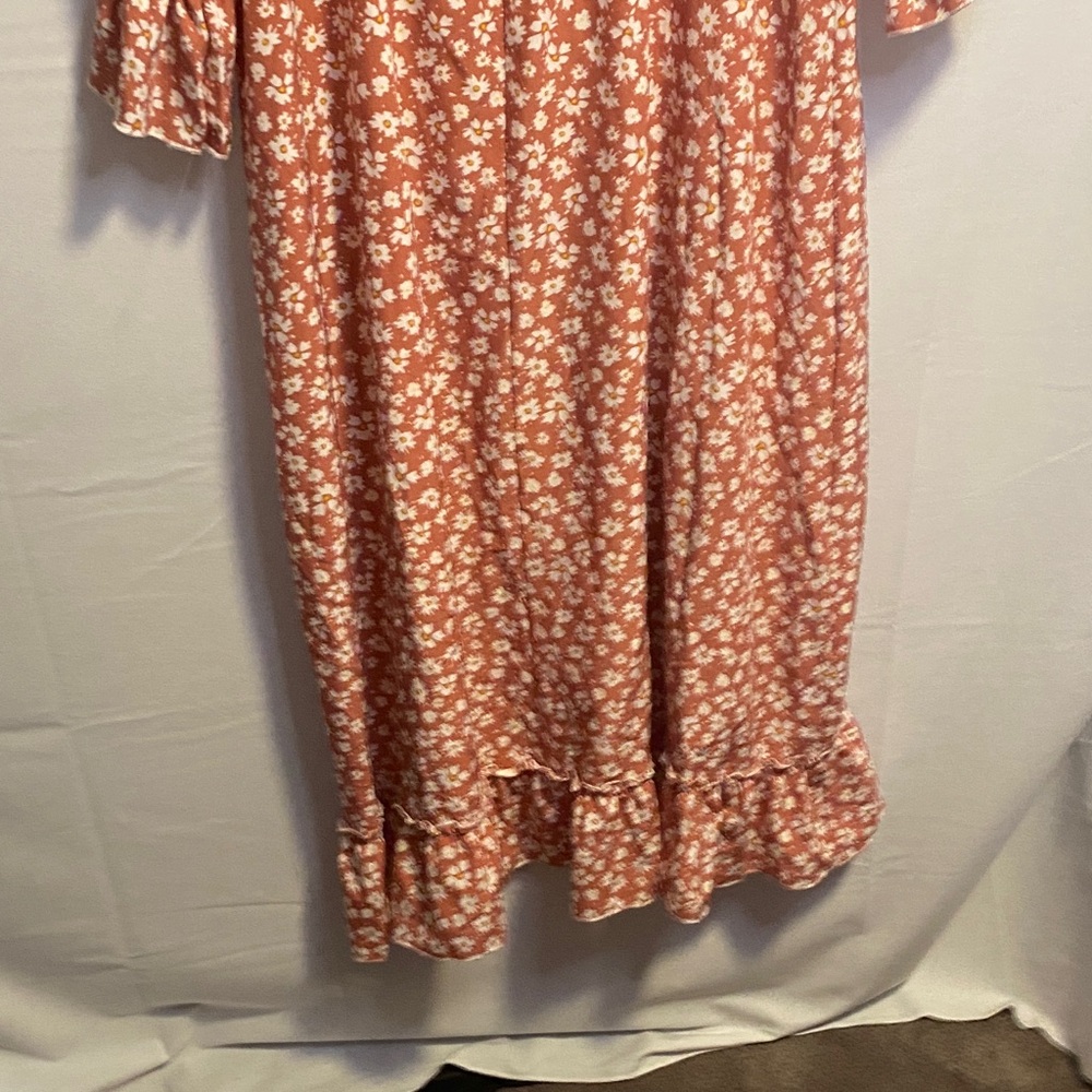 SHEIN Rust Floral Long Sleeve Dress - Picture 5 of 5